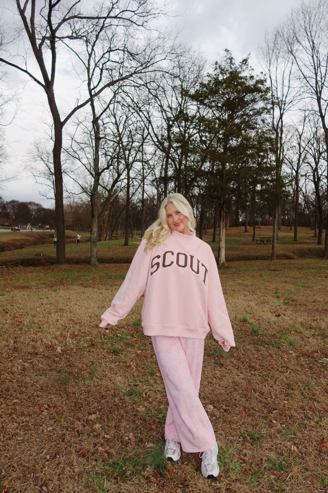 Heritage Terry Mockneck - Blush Pink