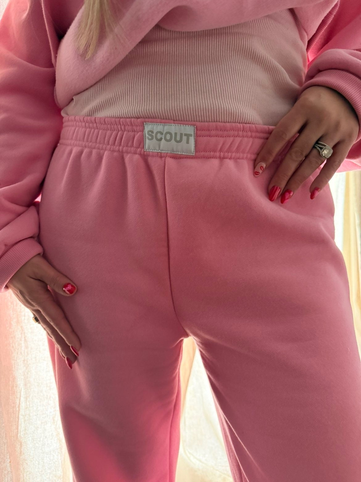 Fleece Sweatpants - Bubblegum Pink