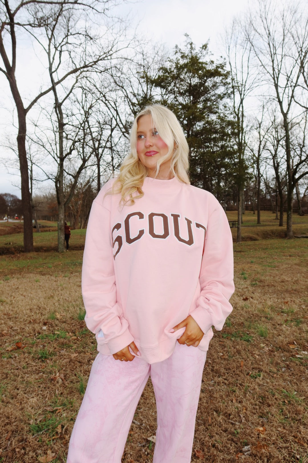 Heritage Terry Mockneck - Blush Pink