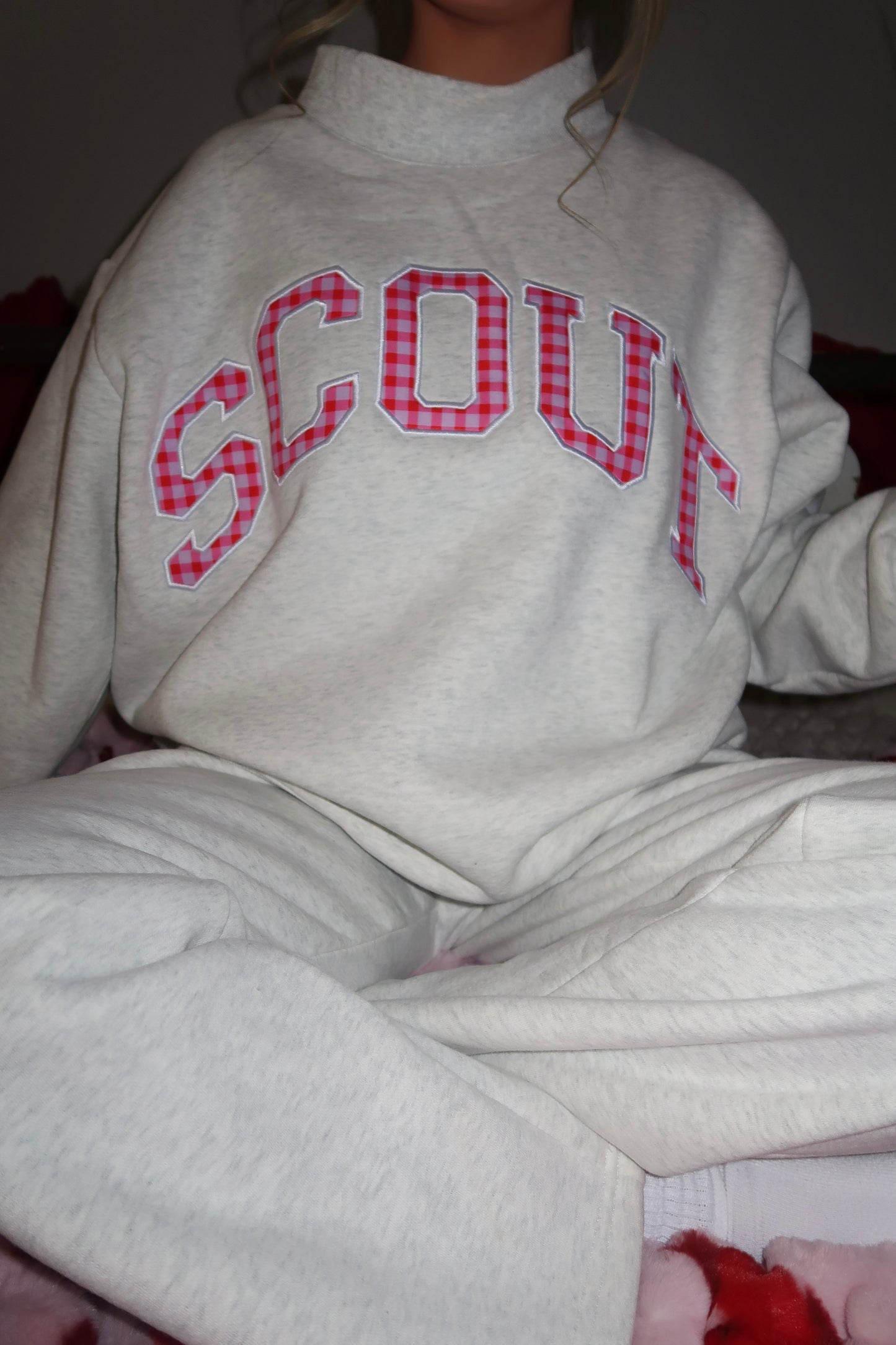 Fleece Mockneck - Gingham