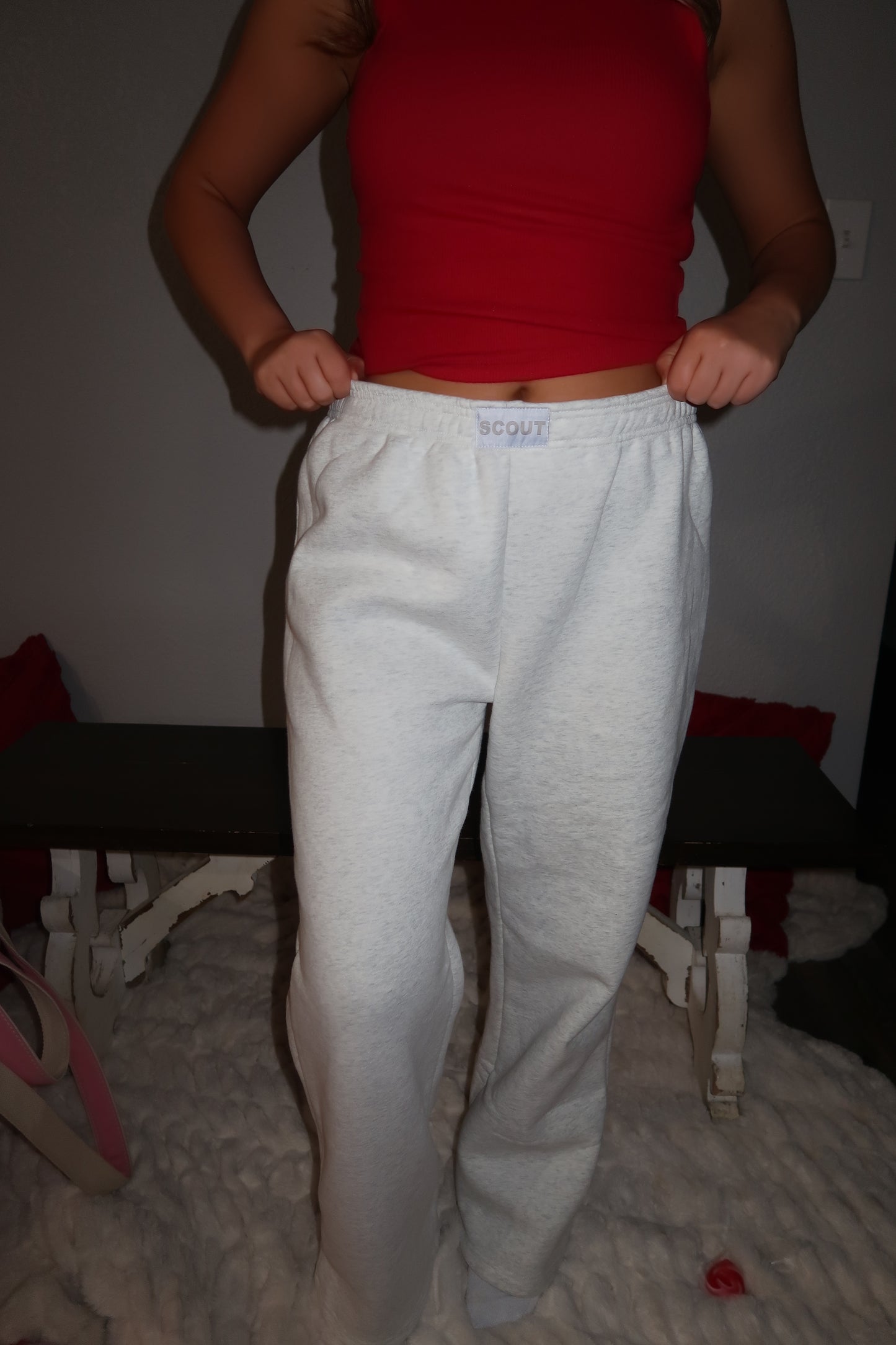 Fleece Sweatpants - Light Heather Grey