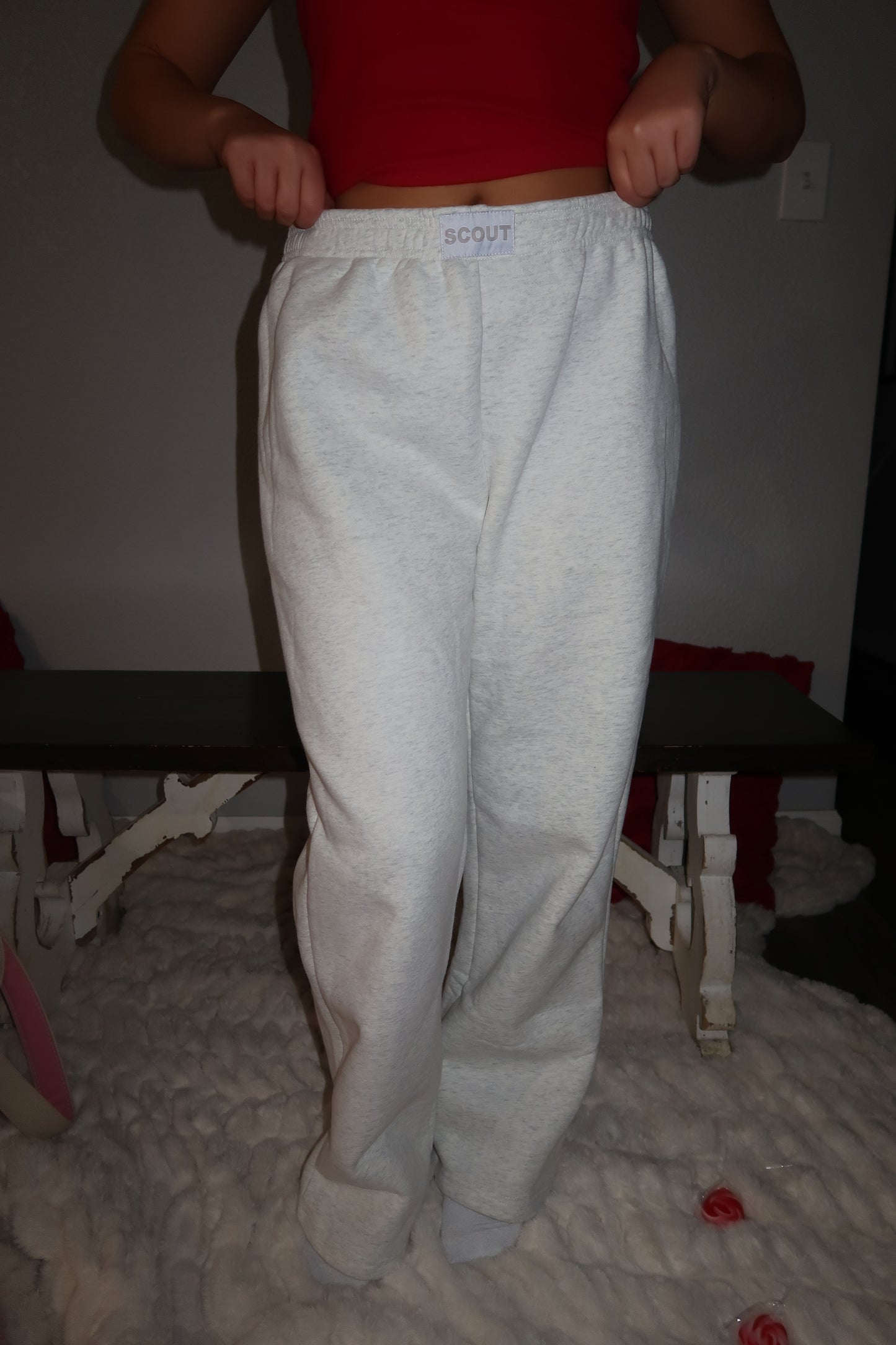 Fleece Sweatpants - Light Heather Grey