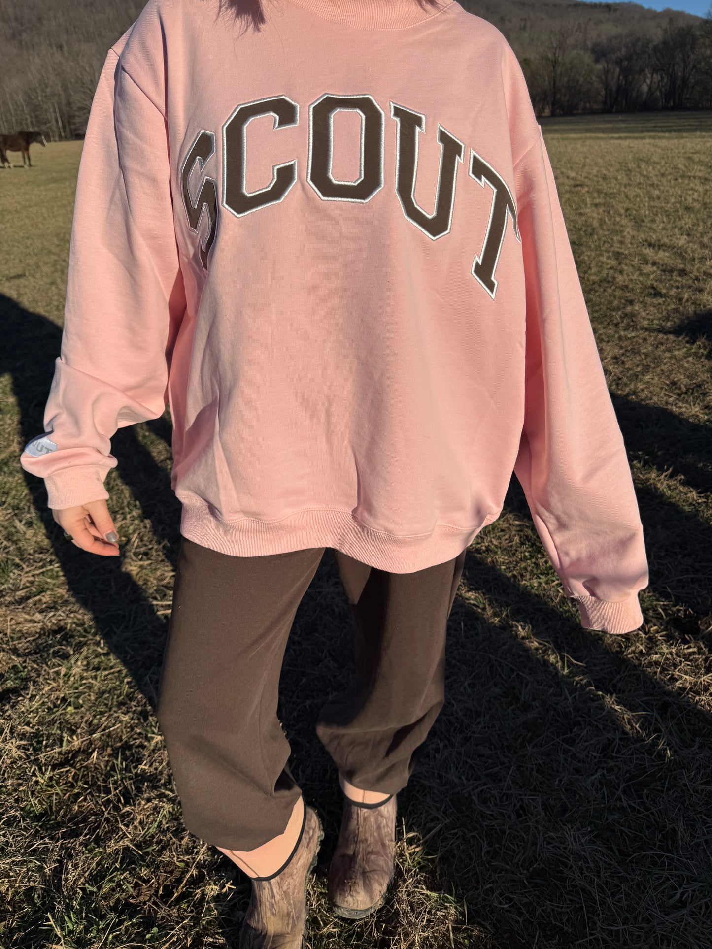 Heritage Terry Mockneck - Blush Pink