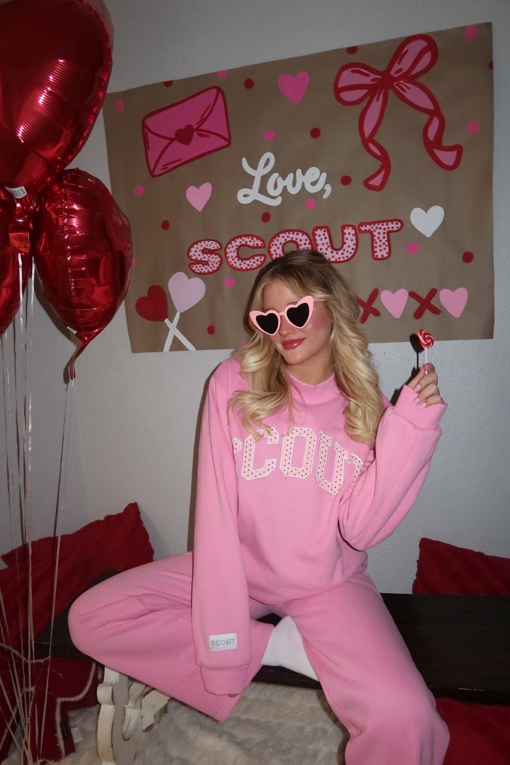 FLEECE MOCKNECK - POLKA DOTS