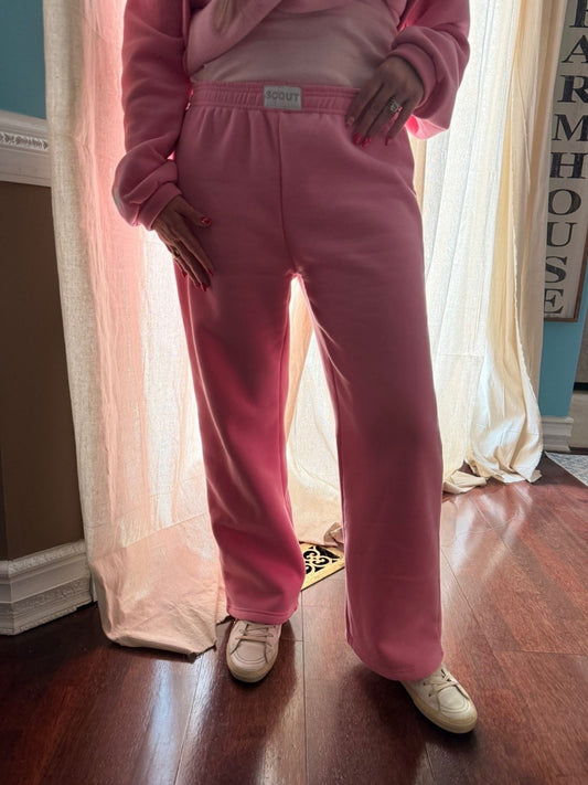 Fleece Sweatpants - Bubblegum Pink