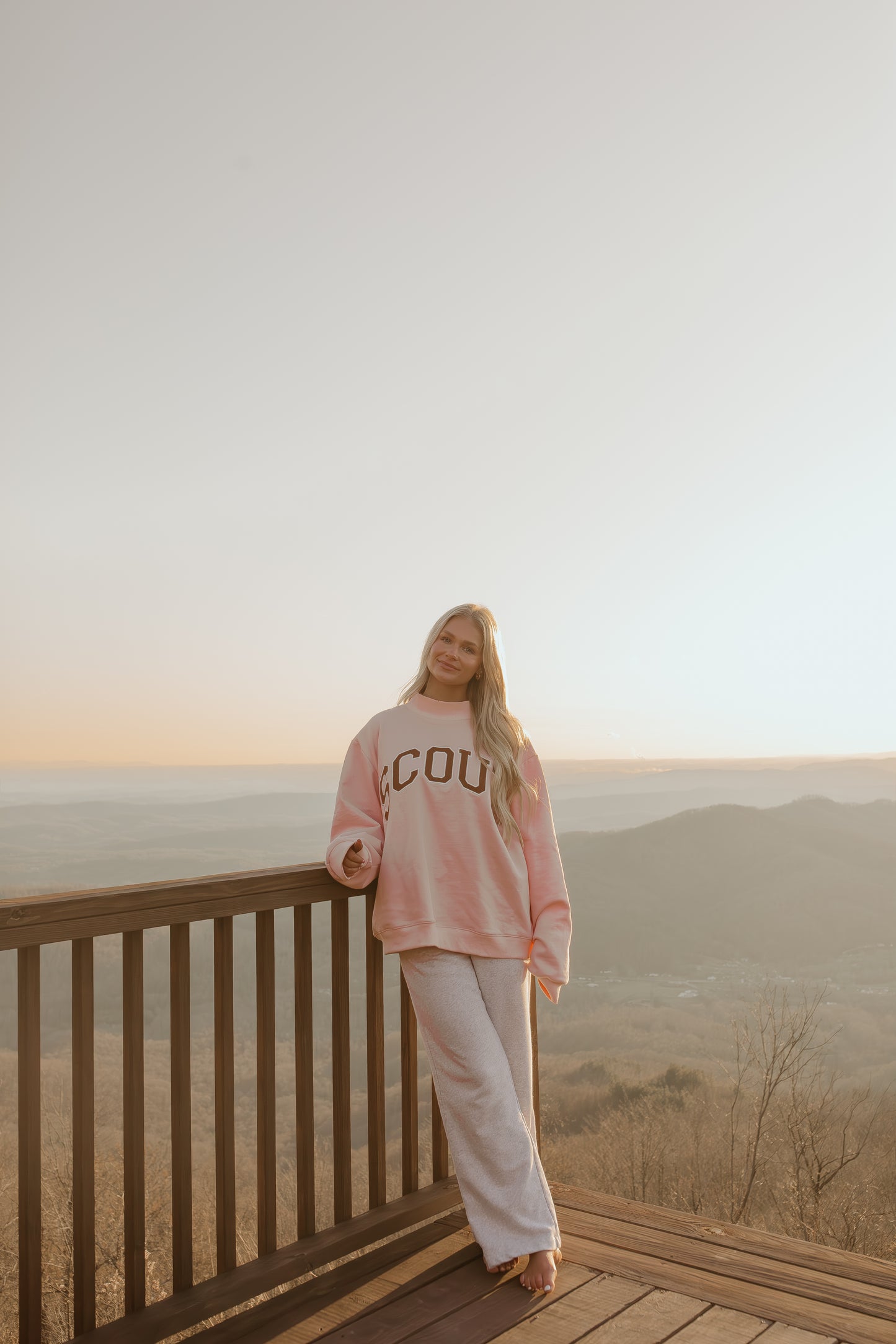 Heritage Terry Mockneck - Blush Pink